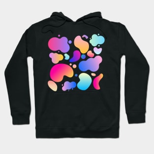 Gradient Blended Paint Blob Pattern Hoodie